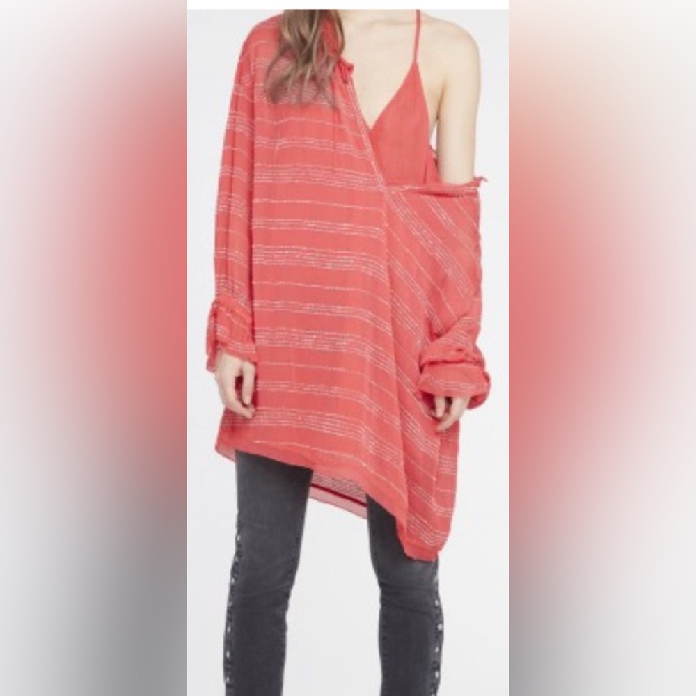 IRO long sleeve metallic dress